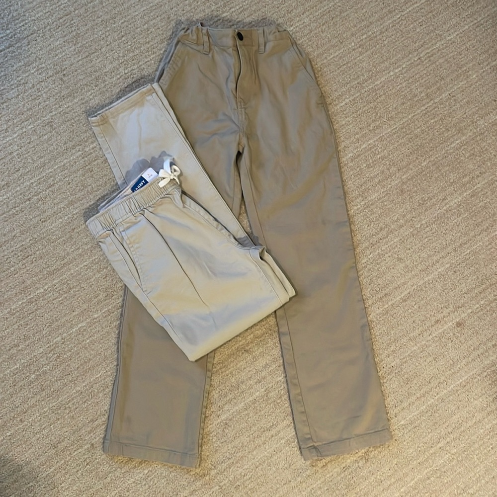2 pairs Old Navy Boys Khaki Pants